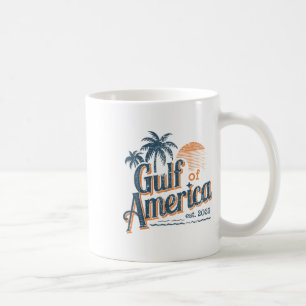 Mug Gulf Of Us America Est 2025 Retro Vintage Beach
