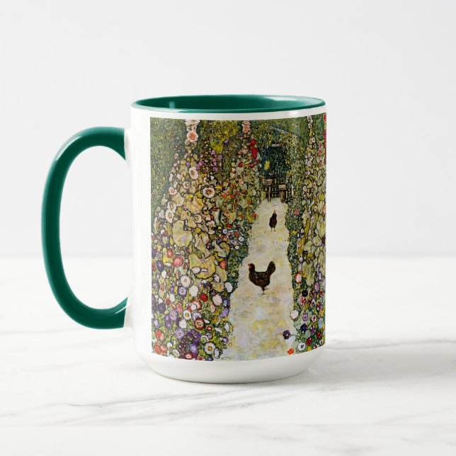 Mug Gustav Klimt - Chemin du jardin avec poulets (Gauche)