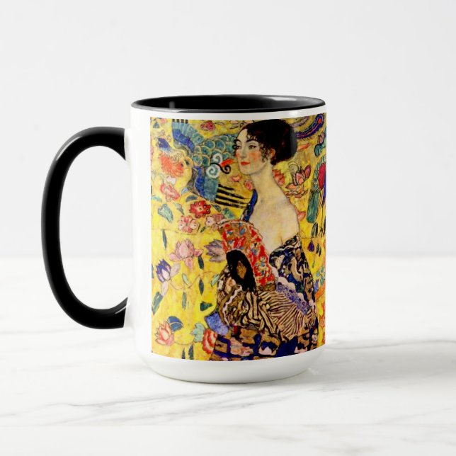 Mug Gustav Klimt Dame au éventail (Gauche)