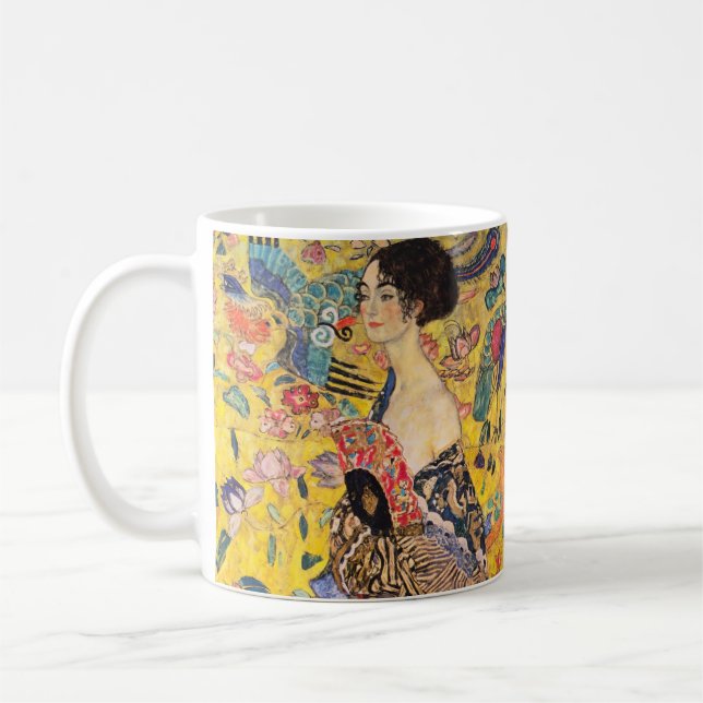 Mug Gustav Klimt - Dame avec ventilateur (Gauche)