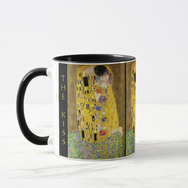 Mug Gustav Klimt – Le Baiser – Texte personnalisé (Gauche)