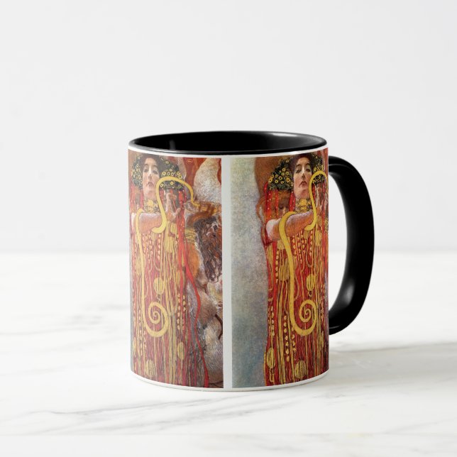 Mug Gustav Klimt - Médecine de l'hygiène Déesse de la  (Devant droit)