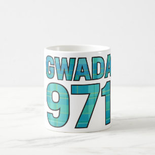 Mug GWADA 971 Madras Caraïbes Fierté de la Guadeloupe