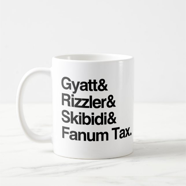 Mug Gyatt Rizzler Skibidi et Fanum Tax (Gauche)