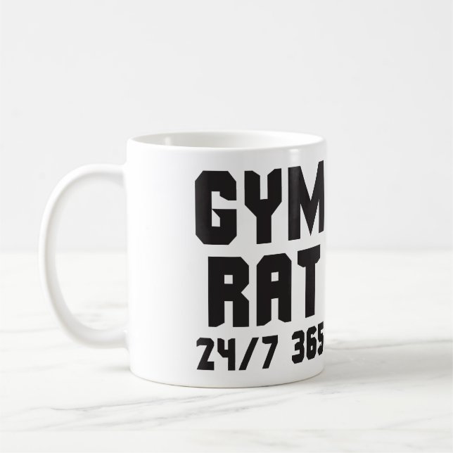 Mug Gym Rat - 24/7 365 - Bodybuilding (Gauche)