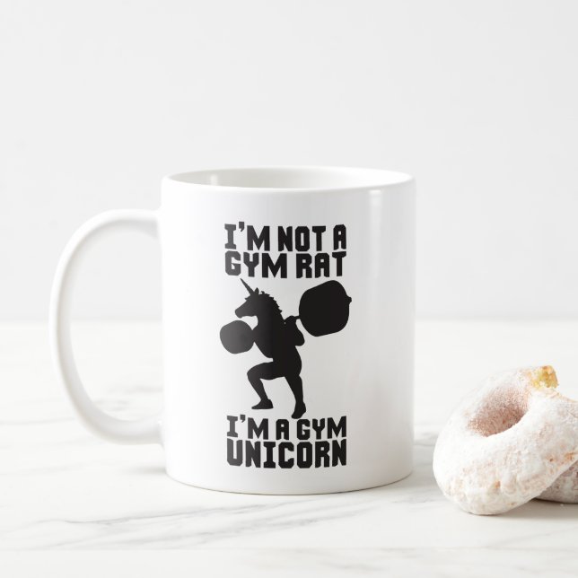 Mug Gym Rat vs Gym Unicorn - Drôle Inspiration d'entra (Avec donut)