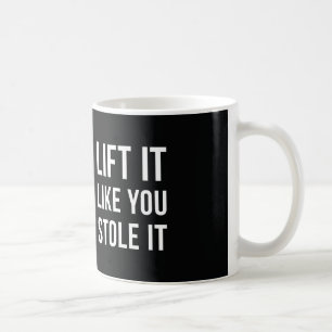 Mug Gymnase haletante Citation Ascenseur Il Noir Blanc