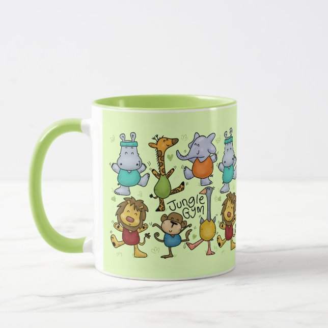 Mug Gymnase Jungle Exercice Animaux (Gauche)