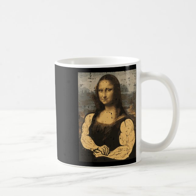 Mug Gymnase Mona Lisa Muscle Amusement Entraînement Fi (Droite)