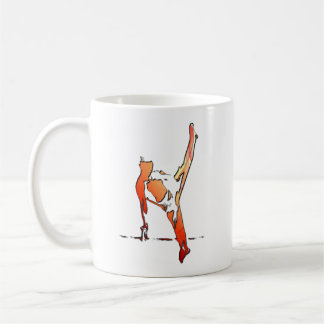 Mug Gymnaste Homme Cheval d'arçons - Abstrait orange