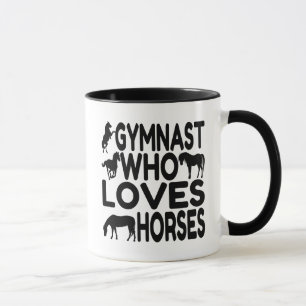 Mug Gymnaste qui aime les chevaux