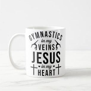 Mug Gymnastique dans mes veines Jésus dans mon cœur Gy