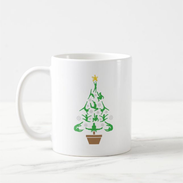 Mug Gymnastique Féminine Sapin de Noël (Gauche)