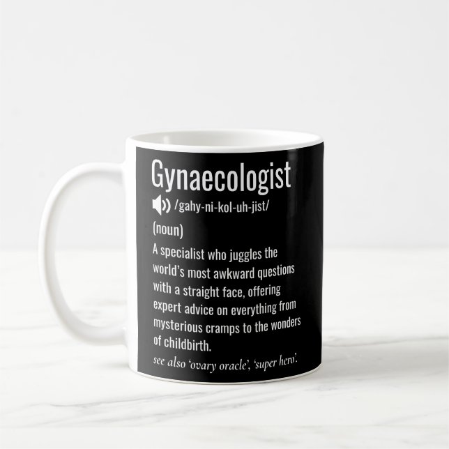 Mug Gynécologue drôle Définition Gynacologue (Gauche)