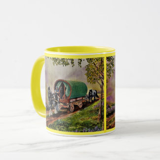 Mug Gypsy Vanner cheval Irish Caravan wagon jaune