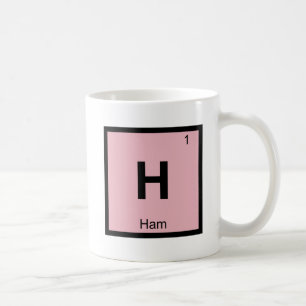 Mug H - Chimie Symbole du tableau périodique du jambon