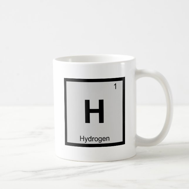 Mug H - Symbole de tableau périodique de la chimie de  (Droite)
