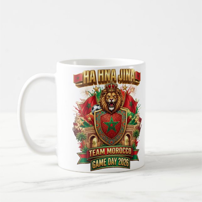 Mug 🇲🇦 HA HNA JINA Équipe Maroc Jour de Match 2026  (Gauche)