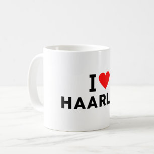 Mug Haarlem Pays-Bas ville d'amour au cœur comme voya