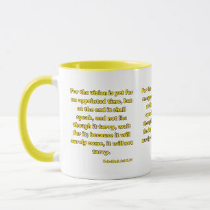 Mug Habakkuk 2:3 KJV Bible Verse Deux Tons