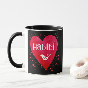 Mug Habibi, coeur, mon amour, parent arabe, ami