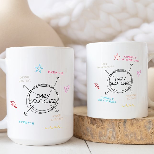 Mug Habitudes d'autosoins quotidiennes tendance Motiva (Créateur téléchargé)