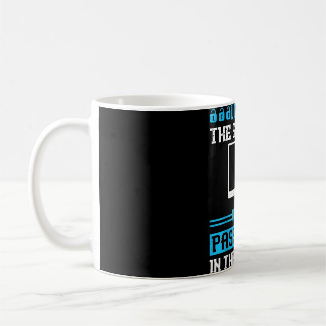 Mug Hacker éthique Casquette blanc - Cyber sécurité ré (Gauche)