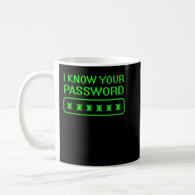 Mug Hacker Outfit Cybersécurité Je Connais Votre Mot D (Gauche)