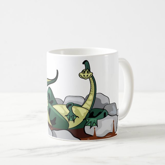 Mug Hadrosaurus Se Détendre Dans Un Jacuzzi. (Devant droit)