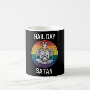 Mug Hail Gay Satan Funny Goth Gothique Goat LGBTQ