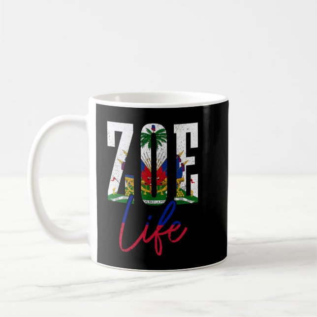 Mug Haïti Drapeau Zoé Haïti Fierté de la vie haïtienne (Gauche)