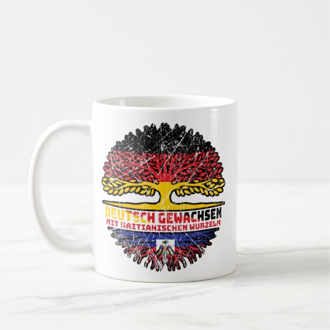 Mug Haïti Haïtien Deutsch Deutschland Baum Racines (Gauche)