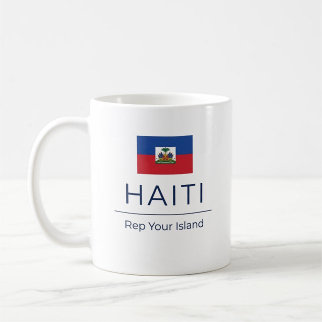 Mug Haïti Minimaliste | Fierté Quotidienne (Gauche)