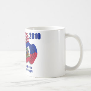 Mug Haïtien et drapeaux de ondulation américains pour