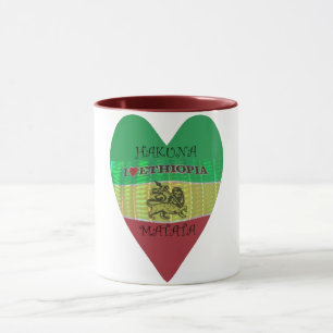 Mug Hakuna Matata J'aime Ethiopie Drapeau National Cou
