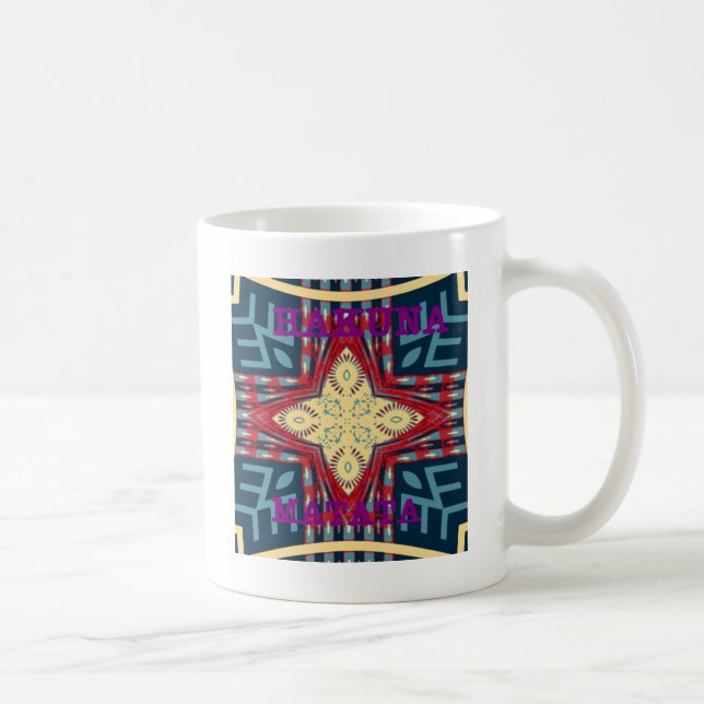 Mug Hakuna Matata Texte Hope Art Abstrait Design d'imp (Droite)