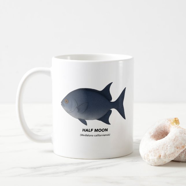 Mug Halfmoon - Animaux marins de Californie (Avec donut)