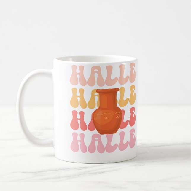 Mug Halle Nom Rétro Poterie Loisir (Gauche)