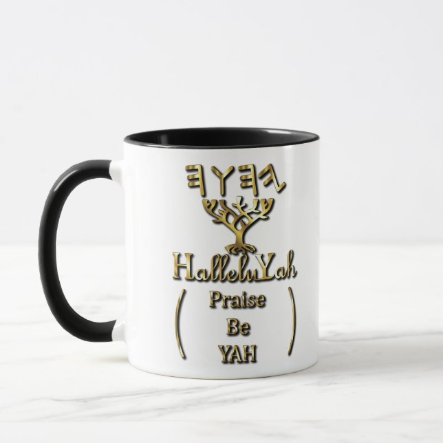 Mug HalleluYah loue Be YAH Gold (Gauche)