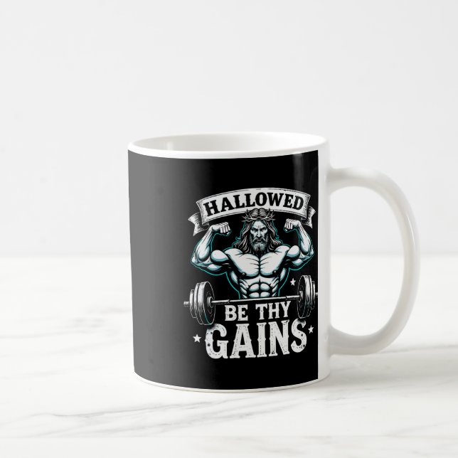 Mug Hallow Be Thains Christian Workout Gym Jesus (Droite)