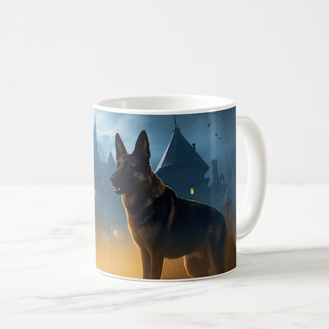 Mug Halloween allemand mouton effrayant (Devant droit)