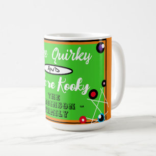 Mug Halloween amusant Quirky Kooky Green Orange Nom