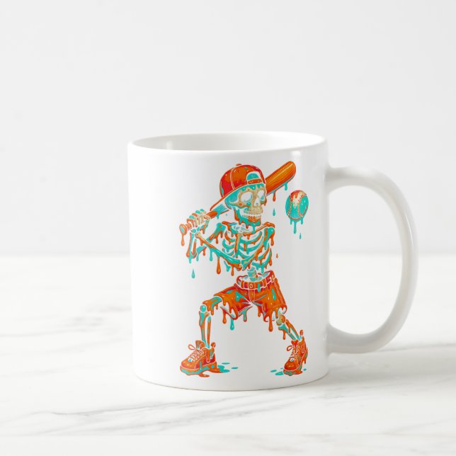 Mug Halloween Baseball Skeleton Ice Cream Driam Baseba (Droite)