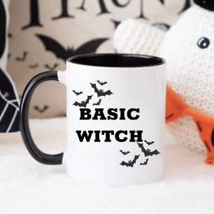 Mug Halloween basique tendance noir et blanc