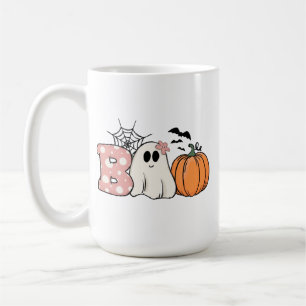 Mug Halloween Boo Ghost Citrouille Bats Cobweb