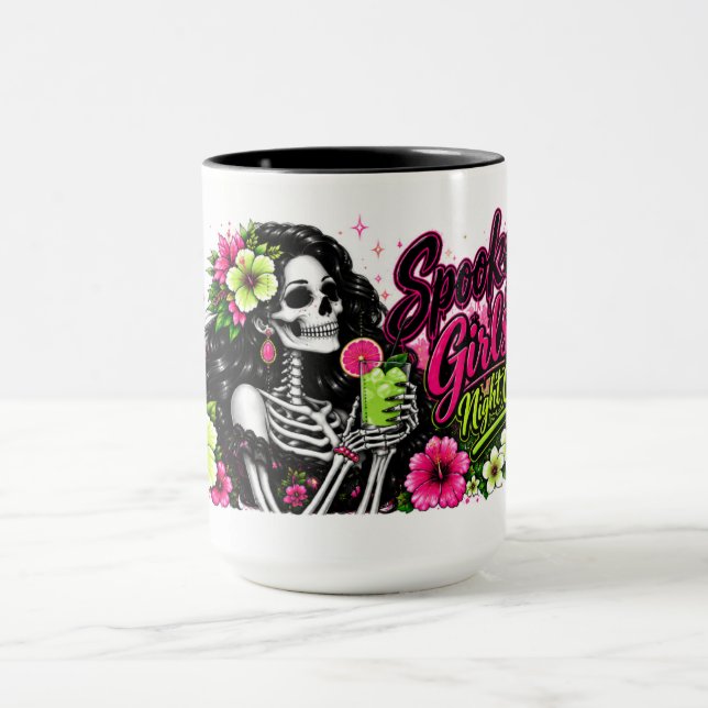 Mug Halloween Boo-ze Night | Fille squelette (Centre)