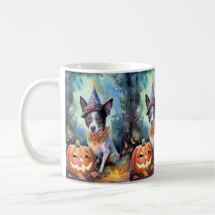 Mug Halloween bovins australiens avec citrouilles épou