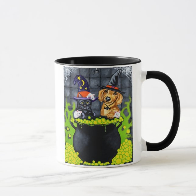 Mug Halloween brassant vers le haut du problème - (Droite)