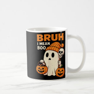 Mug Halloween Bruh Fantôme Boo Crâne Citrouille Femmes