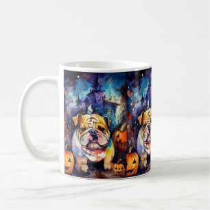 Mug Halloween Bulldog avec la peur Citrouille